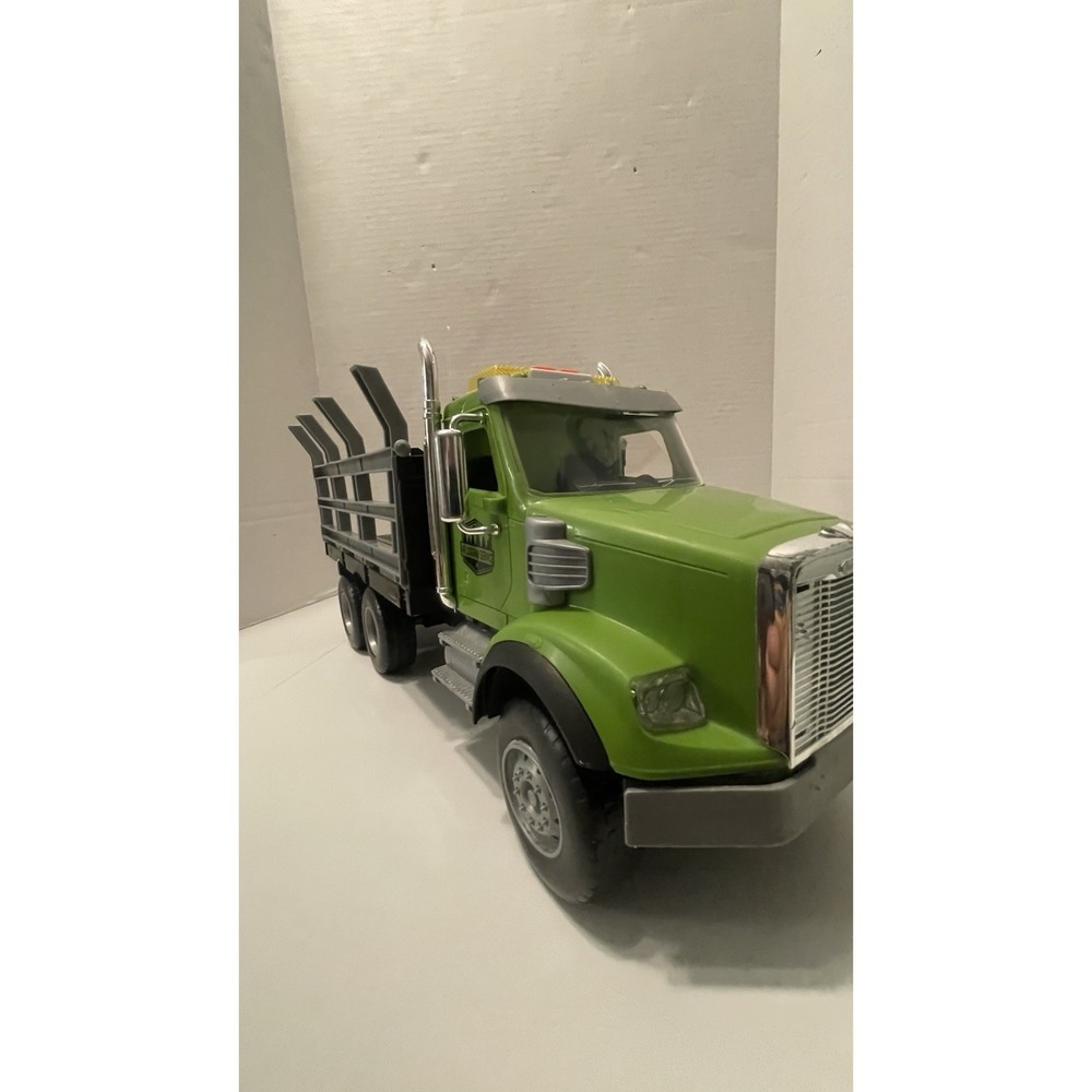 LIME GREEN & BLACK Freightliner 122SD DBL-AXLE ROGUE Log TRUCK Mr Logging Serv